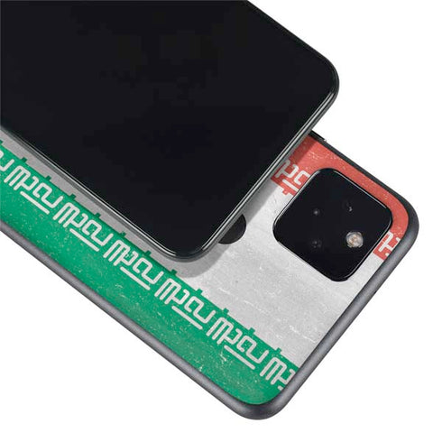 Iran Flag Distressed Google Pixel 5a Skin